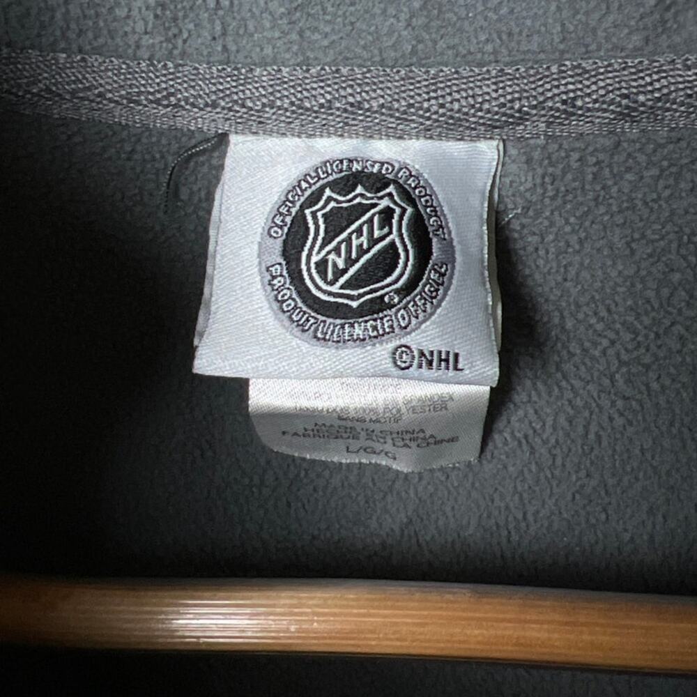 NHL Minnesota Wilds Hockey Green Zip Up Sweater Large |Minor Armpit Split - Picture 2 of 6